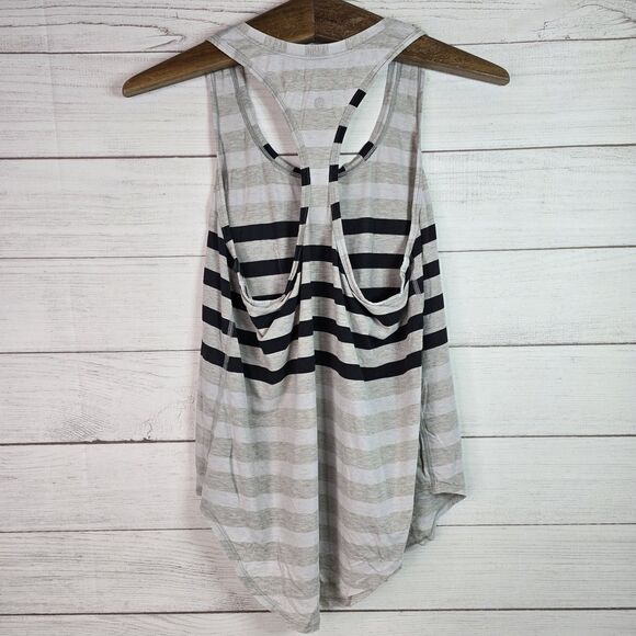 Lululemon Yogi Racerback Stripe Tank With Front Pocket Multicolor Women's Size 4 - Picture 4 of 7
